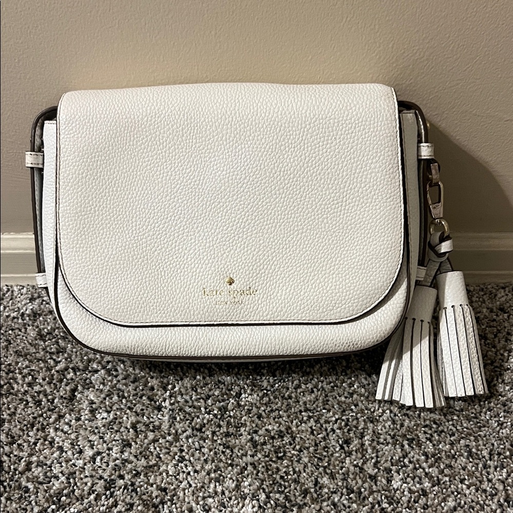 Kate Spade Elegant White Crossbody Bag
